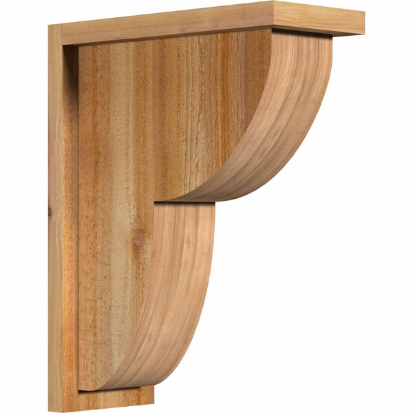 Ekena Millwork Crestline Rough Sawn Corbel w/Backplate, Western Red Cedar, 6"W x 14"D x 18"H COR06X14X18CRE01RWR - main